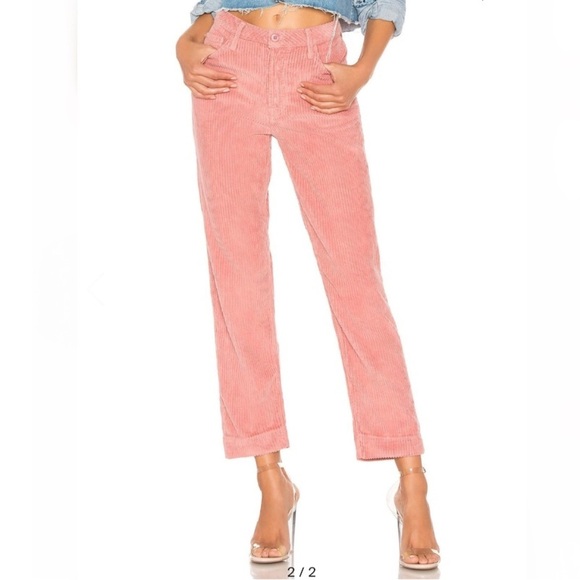 Helena High-Rise Clean Crop Corduroy Jean in Last Rose Size 28 - Picture 1 of 8